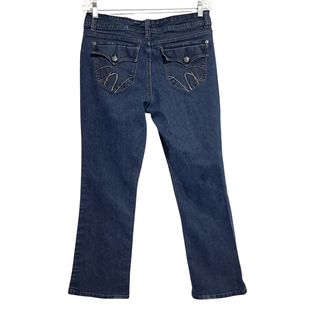 Gloria Vanderbilt Womens‎ Petite 12P Amanda Jean Indigo Denim Bootcut Stretch